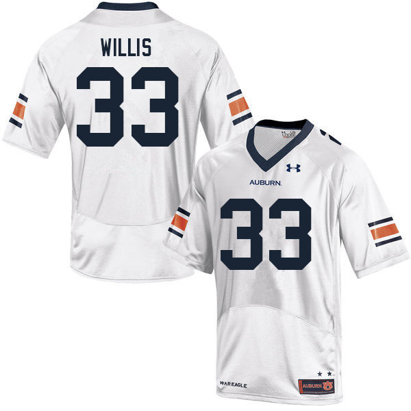 Men #33 Joko Willis Auburn Tigers College Football Jerseys Sale-White